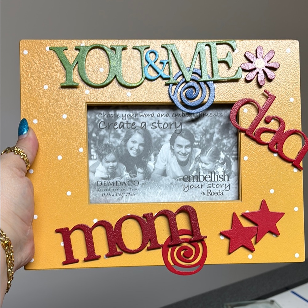 Demdaco Yellow and Red Picture Frame Accents